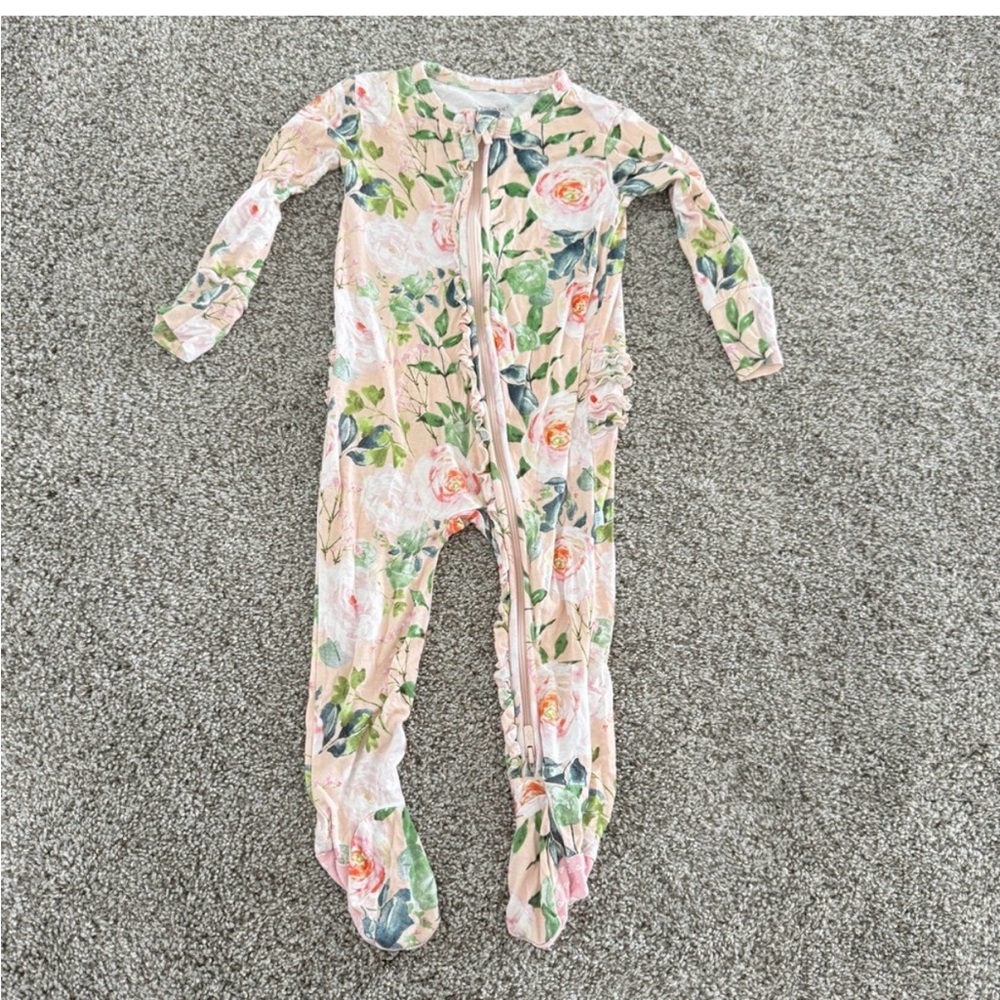 Posh Peanut 18-24M Bamboo Floral Footie Pajamas
